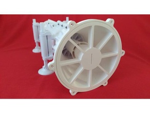 dual stage axial fan engineering electric jet 3d print model - Mito3D