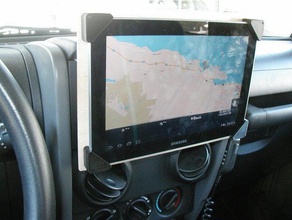 tablet mount jeep jk wrangler mounting bracket mp3 player navigation openscad samsung 3d print model - Mito3D