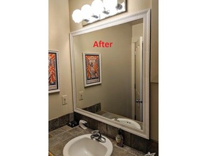 stick-on decorativo marco del espejo cuarto de baño imagen 3d print model - Mito3D