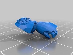 terminator arm power fist crux terminatus remix models 3d print model - Mito3D