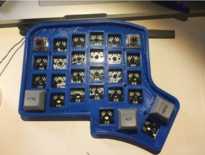 keebio iris v28 case electronics mechanical keyboard 3d print model - Mito3D