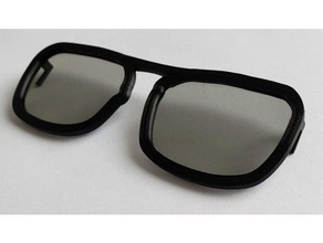 reald 3d clip-on quadro óculos 3d print model - Mito3D
