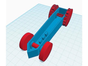 rubber band car mechanical toys 3d print model - Mito3D