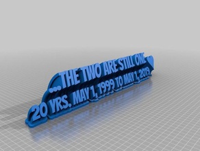 20 years strong office customized 3d print model - Mito3D
