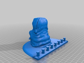 hippo head key holder decor hippopotamus keyholder 3d print model - Mito3D