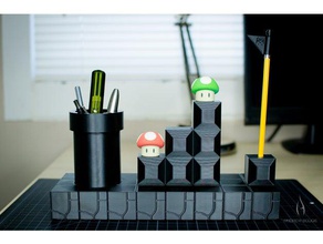 super mario pen-pencil holder models cup gaming 3d print model - Mito3D