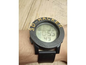 wristwatch custom top text accessories openscad 3d print model - Mito3D