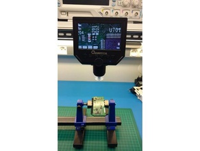 mustool g600 microscope support din rail electronics 35 mm 35mm lab equipment 3d print model - Mito3D