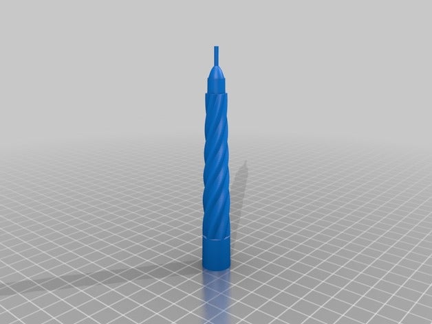 vela espiral arredamento candela 3D print model - Mito3D