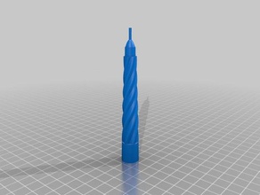 vela espiral decoração 3d print model - Mito3D