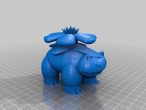 venusaur rimasterizzata arte 3d print model - Mito3D