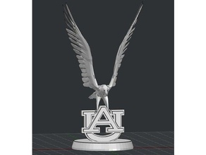 auburn war eagle sculptures college football sec wareagle 3d print model - Mito3D