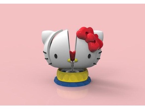 hello kitty giro cuadro 3d impresión 3d print model - Mito3D