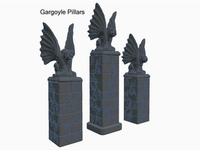 gárgula pilares masmorras e dragões warhammer 40k de mesa jogos brinquedo os acessórios o dd lajeado as lajes gárgulas miniaturas dispersão terreno wargaming 3d print model - Mito3D