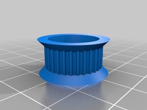 my customized parametric pulley gt2-2mm 6mm 30 tooth 16mm bore 3d printer parts 3d print model - Mito3D
