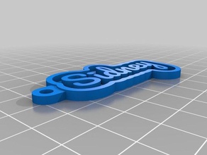 sidney keychain keychains customized 3d print model - Mito3D
