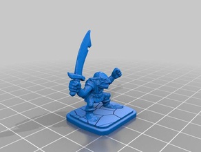 heroquest goblin espada novas bases brinquedos jogos 3d print model - Mito3D