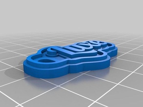 luxe keychain keychains customized 3d print model - Mito3D