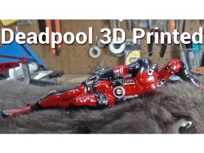 deadpool lounging people laying down pose posed 3d print model - Mito3D