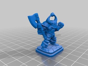 heroquest chaos warrior new bases toys games 3d print model - Mito3D