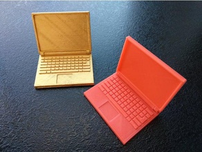 pequeño notebook, laptop ordenador portátil notebook diminutas de juguete 3d print model - Mito3D