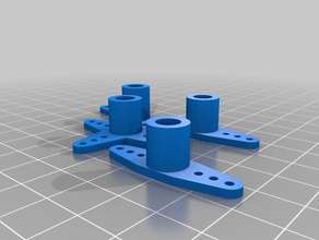 servo horn 1 2 4 arms splines 10mm hub 3d printing 3d print model - Mito3D