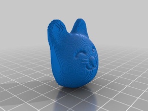 3d barra de gato la cara parte posterior plana 3d print model - Mito3D