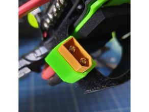xt60 lipo strap rc vehicles lipostrap battery fpv fpvracer plug holder mount 3d print model - Mito3D