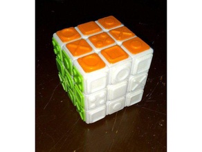 rubiks cube la forme des visages puzzles 3d print model - Mito3D