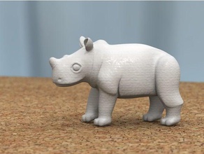 baby rhino animals rino cute earth 3d print model - Mito3D