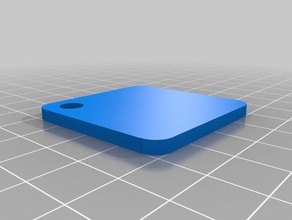 square trousseau de clés 3d l'impression 3d print model - Mito3D