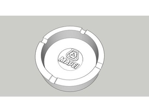 ashtray logo silicone rubber molding diy 3d print model - Mito3D