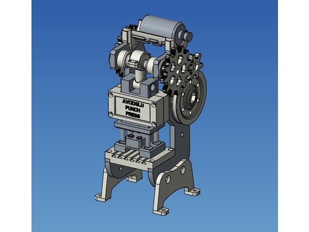 miniatura punch press ingegneria 3D print model - Mito3D