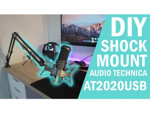 diy shock mount ikea tertial lamp - audio technica at2020 arm usb at2020usb boom 3d print model - Mito3D