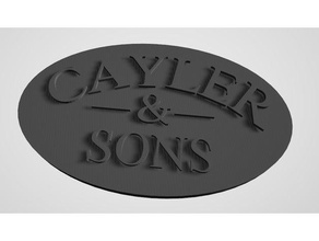 cayler sons logo fashion 3d print model - Mito3D