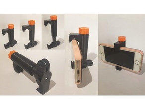 smartphone adaptateur trépied gopro de la caméra support pour montage stand soutien tlphone trpied 3d print model - Mito3D