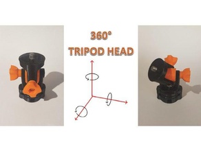 3 way tripod head camera axes axis ball rotule tte trpied 3d print model - Mito3D