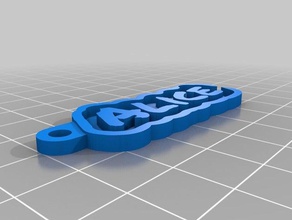 anahtar alice özelleştirilmiş 3d print model - Mito3D