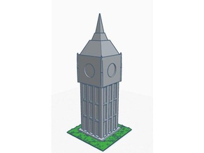 big ben basit bir model heykeller 3d print model - Mito3D