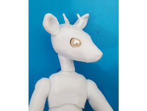 deer head bjd toys games animal 3d print model - Mito3D