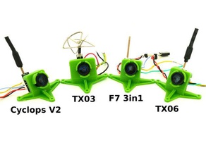 customizable whoop fpv camera mount tx06 cyclops v2 f7 3in1 tx03 tiny 3d print model - Mito3D