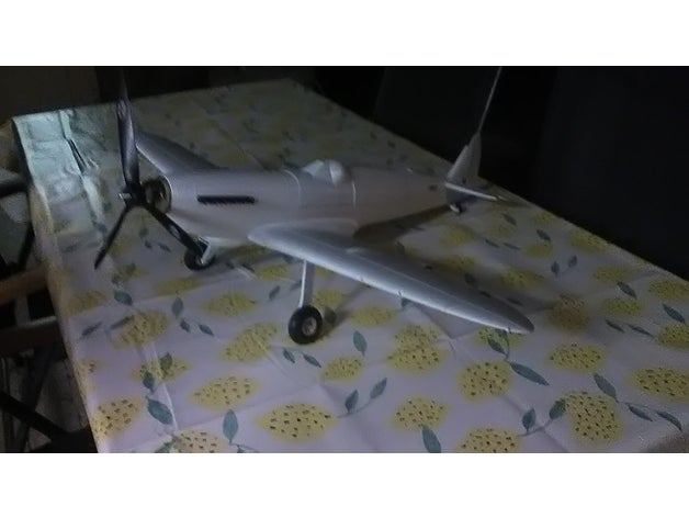 spitfire hobby rc plane 3D print model - Mito3D