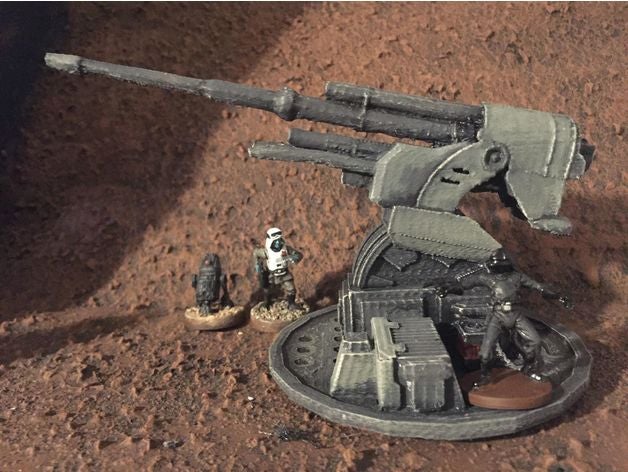 turbolaser emplacement de star wars la légion d'échelle jouet jeu accessoires 3D print model - Mito3D