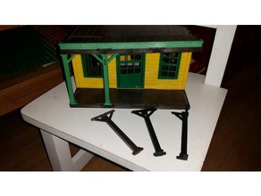 playmobil 1976 western house center corner pillars toy game accessories 3d print model - Mito3D