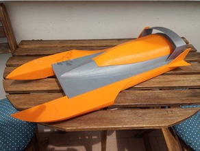 hydro alpha bedruckbare rc-Boot, dem Wasserflugzeug Fahrzeuge rc Boot 3d print model - Mito3D