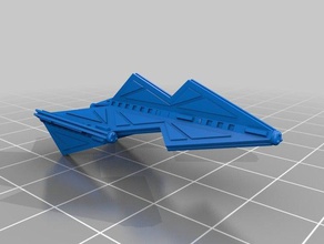 spinnenähnliche dreadnought - Spielzeug Spiele scifi starship tholian trek 3d print model - Mito3D