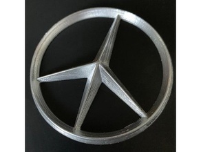 mercedes badge peace automotive 3d print model - Mito3D