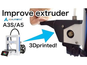 jg aurora a3s a5 extruder Hebel 3d Drucker Teile jgaurora 3d print model - Mito3D