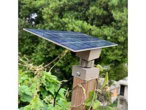 solar fountain swivel mount outdoor garden 3d print model - Mito3D