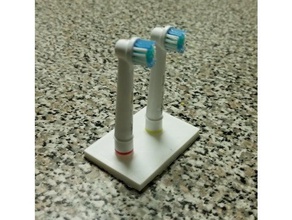dual toothbrush stand 3d print model - Mito3D